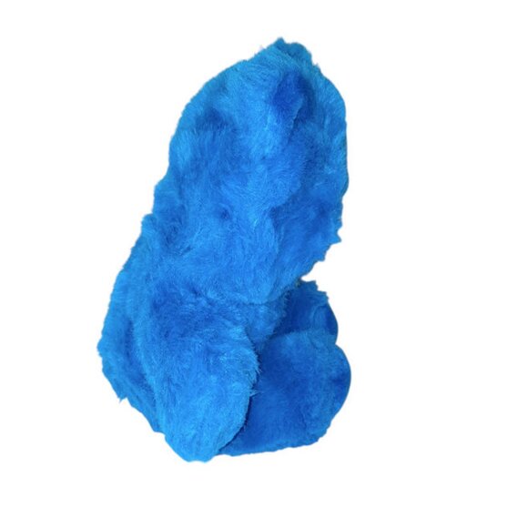 Vintage Mervyn's Blue Bear With Knit Hearts Sweater Plush Stuffed Toy 15" - Picture 5 of 8